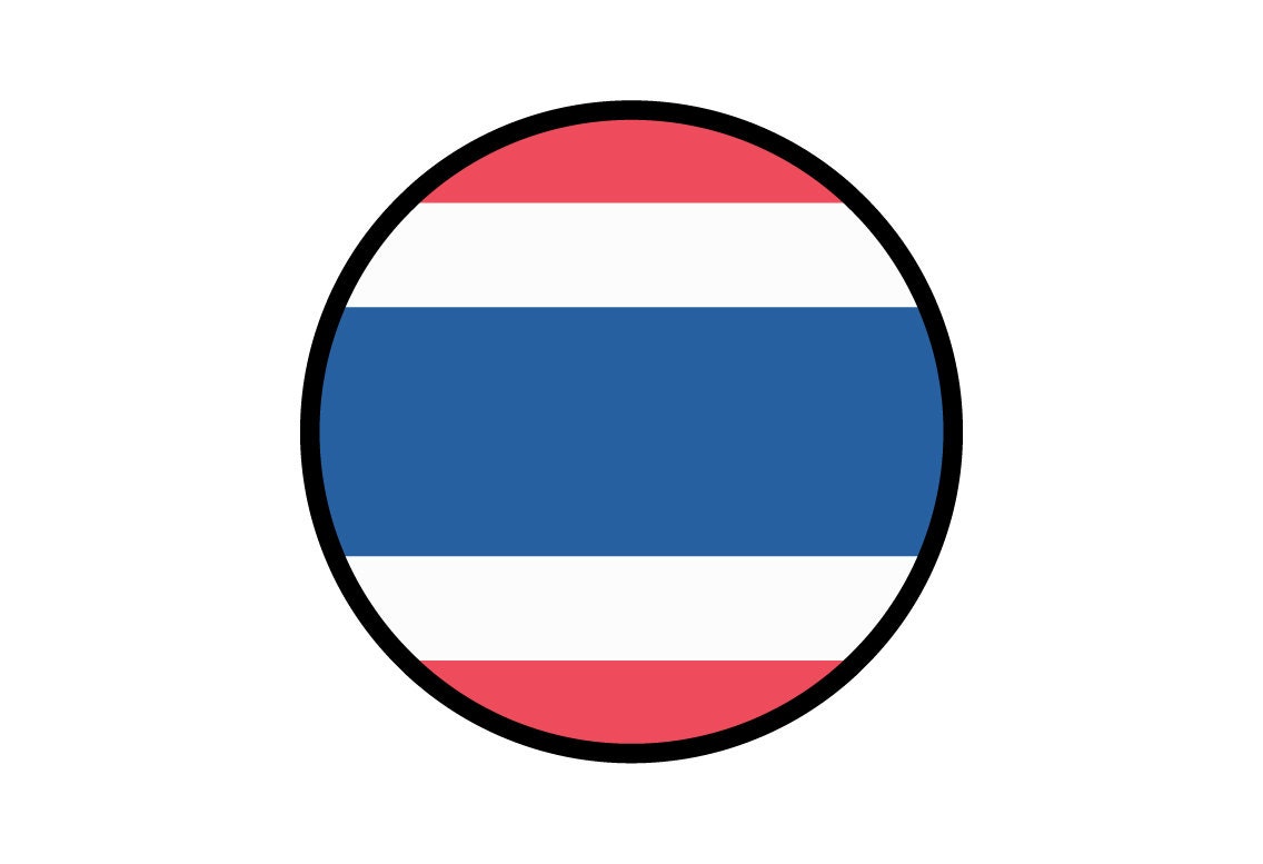 Thailand Flag Circle Sticker Decal