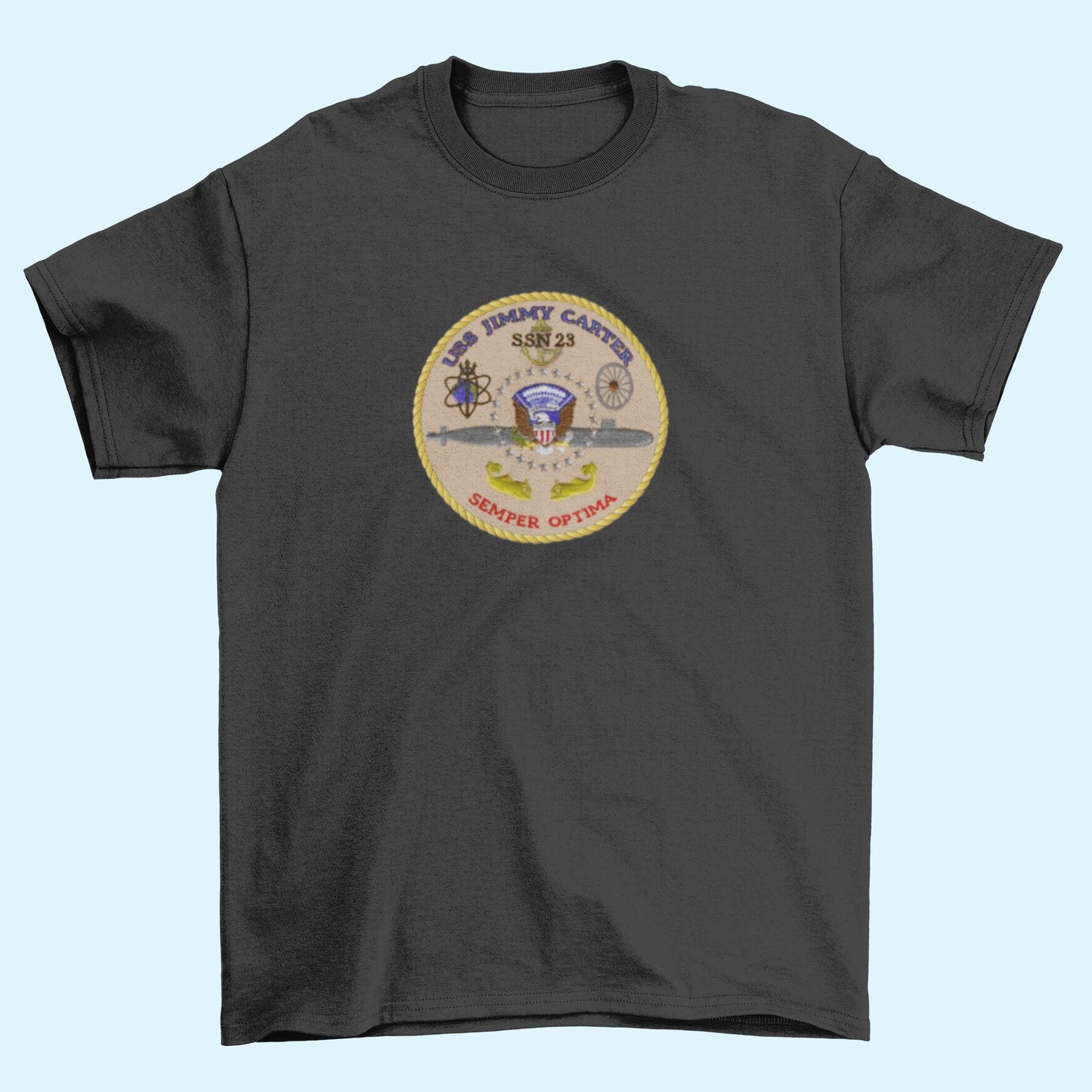 USS Jimmy Carter SSN-23 Badge Iron On Heat Transfer Vinyl HTV Seawolf Class Attack submarine