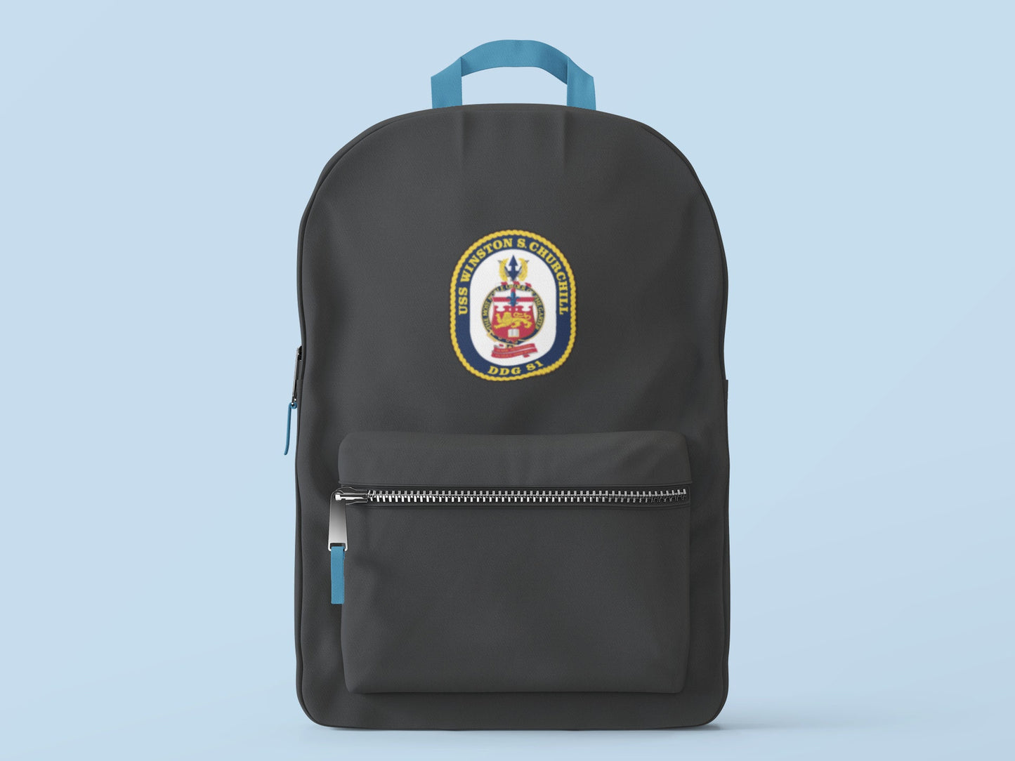 USS Winston S. Churchill DDG-81 Badge Iron On Heat Transfer Vinyl HTV Arleigh Burke Class Destroyer