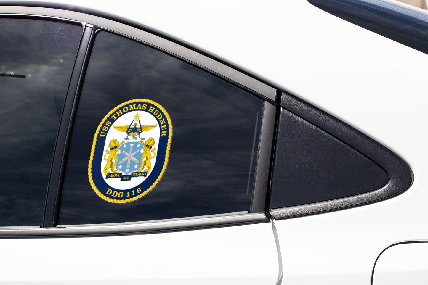 USS Thomas Hudner DDG-116 Badge Sticker Decal Arleigh Burke Class Destroyer Car Sticker Bumper Sticker for Car Emblem