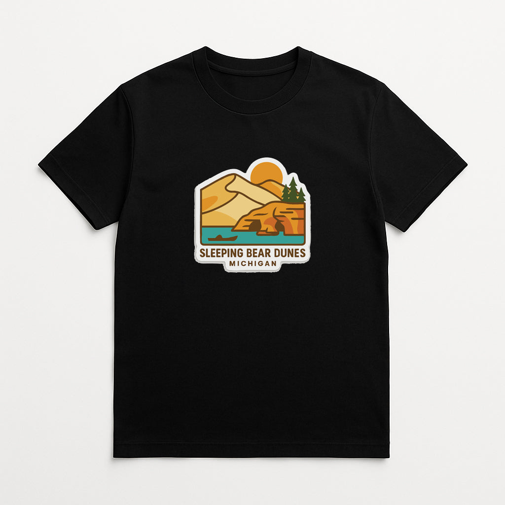 Sleeping Bear Dunes Michigan Iron On Heat Transfer Vinyl HTV Die-Cut Symbolic
