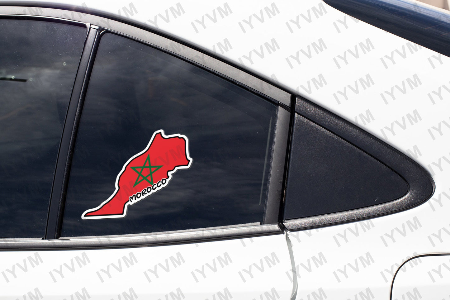 Morocco Map Flag Sticker Decal / Kingdom of Morocco / المملكة المغربية / Rabat / Moroccan