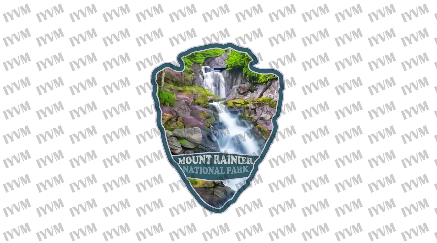 Mount Rainier National Park Sticker Decal - US National Parks Series