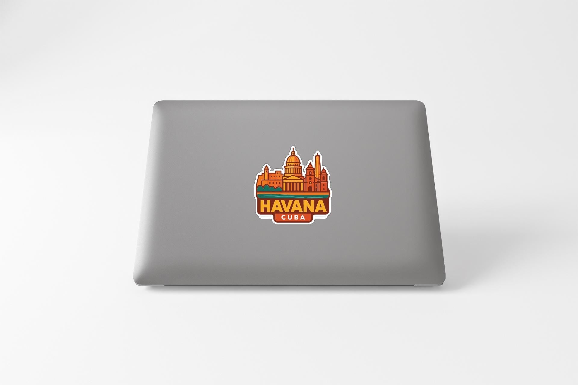 A sticker featuring the cityscape of Havana, Cuba, with the text "HAVANA CUBA" prominently displayed.