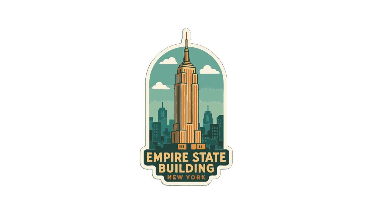 Empire State Building New York Iron On Heat Transfer Vinyl HTV Die-Cut Symbolic