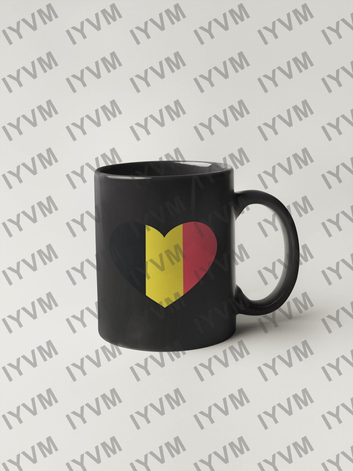 Belgium Flag Heart Sticker Decal / Brussels / Eendracht maakt macht / L'union fait la force / Einigkeit macht stark / Belgian