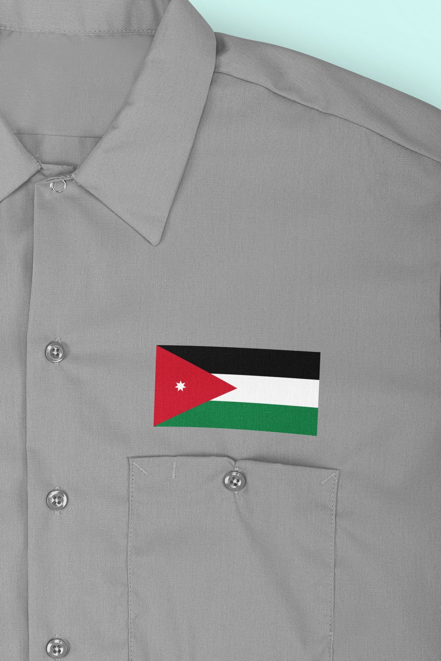 Jordan Flag Iron On Heat Transfer Vinyl HTV / Hashemite Kingdom of Jordan / الله، الوطن، الملك / Amman /