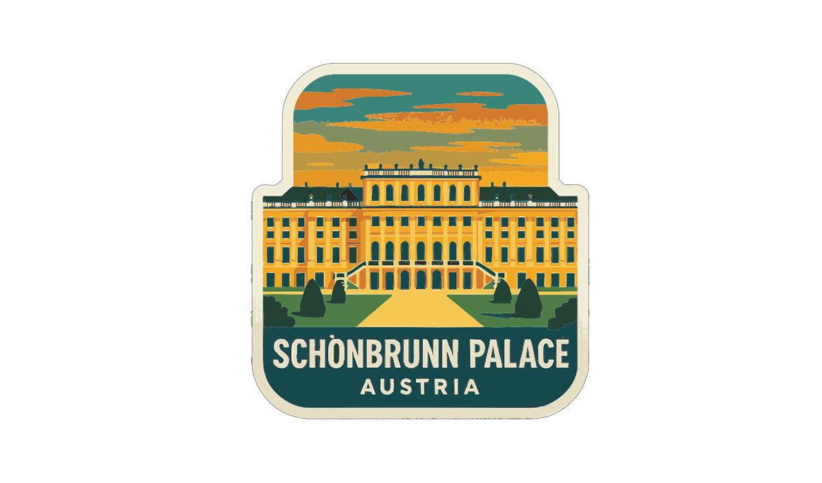 Schönbrunn Palace Austria Iron On Heat Transfer Vinyl HTV Die-Cut Symbolic