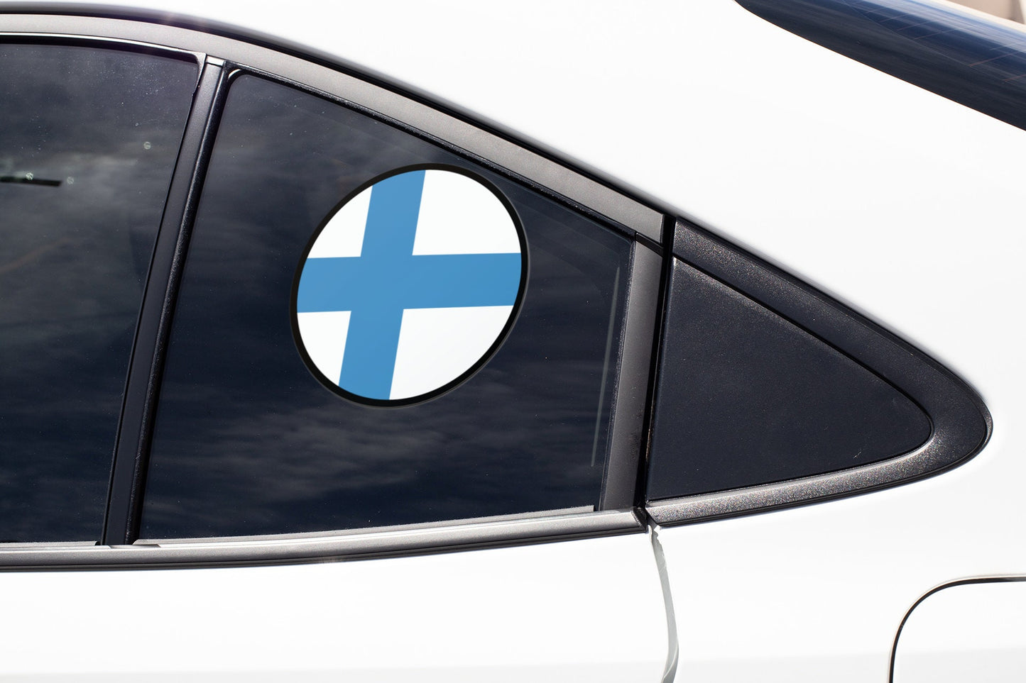 Finland Flag Circle Sticker Decal