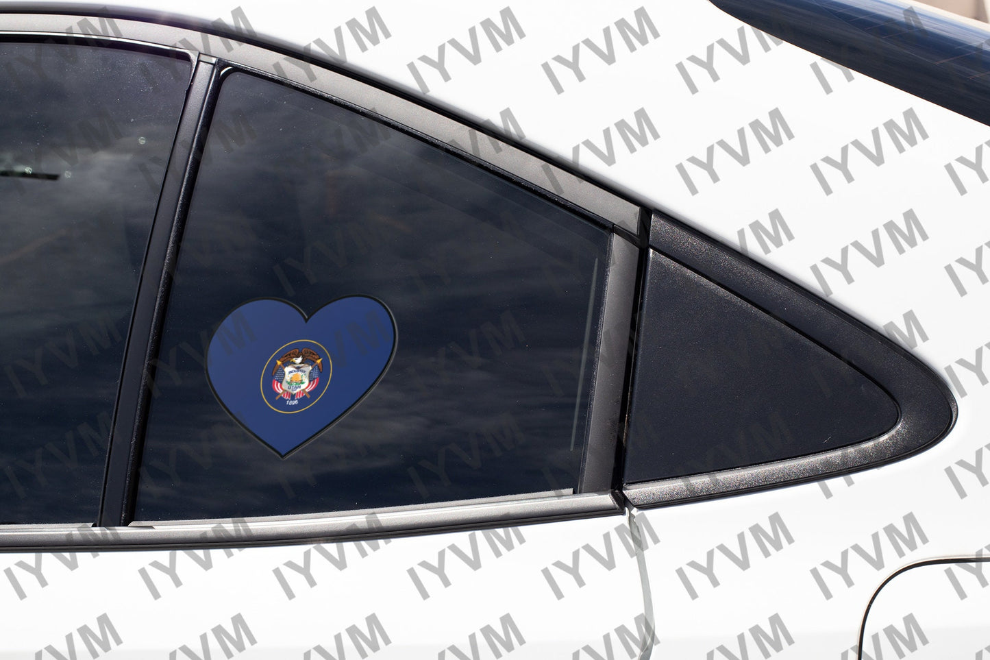 State of Utah Flag Heart Sticker Decal  USA Utah State  Salt Lake City  The Beehive State  Crossroads of the West  Mormon State