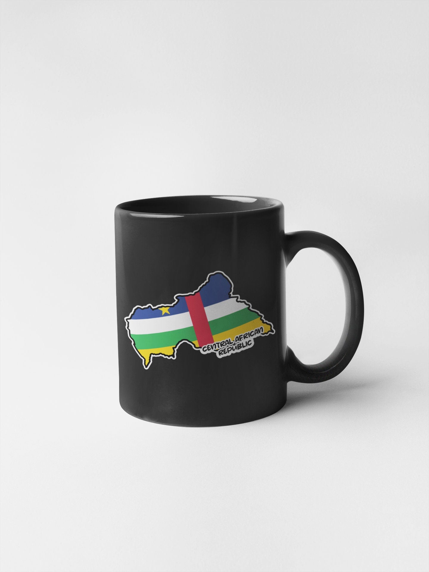 Central African Republic Map Flag Sticker Decal