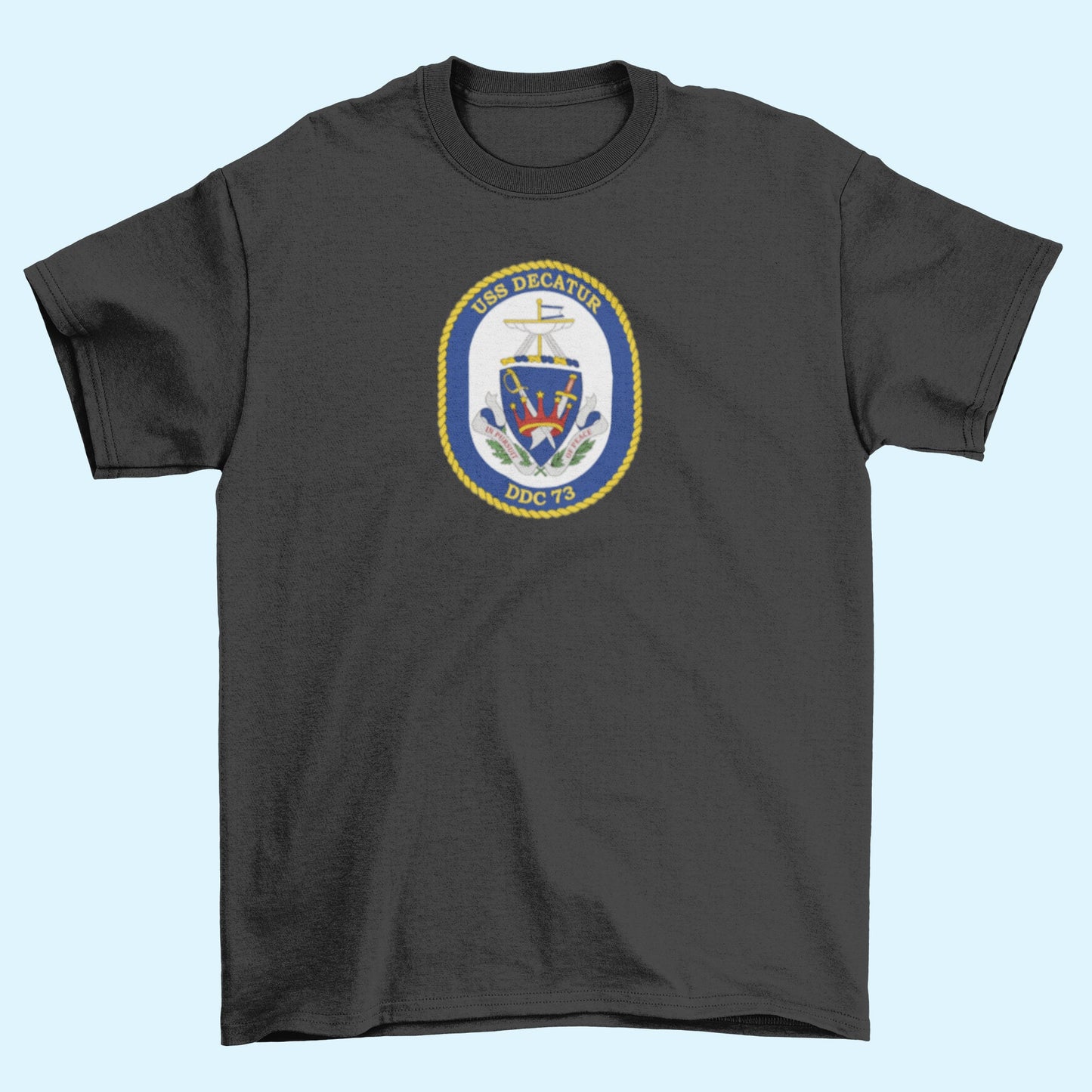 USS Decatur DDG-73 Badge Iron On Heat Transfer Vinyl HTV Arleigh Burke Class Destroyer