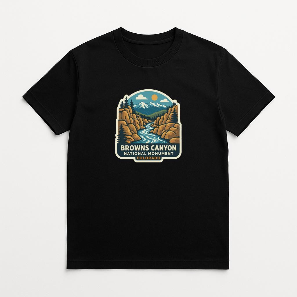 Browns Canyon Colorado Iron On Heat Transfer Vinyl HTV Die-Cut US National Monuments Series