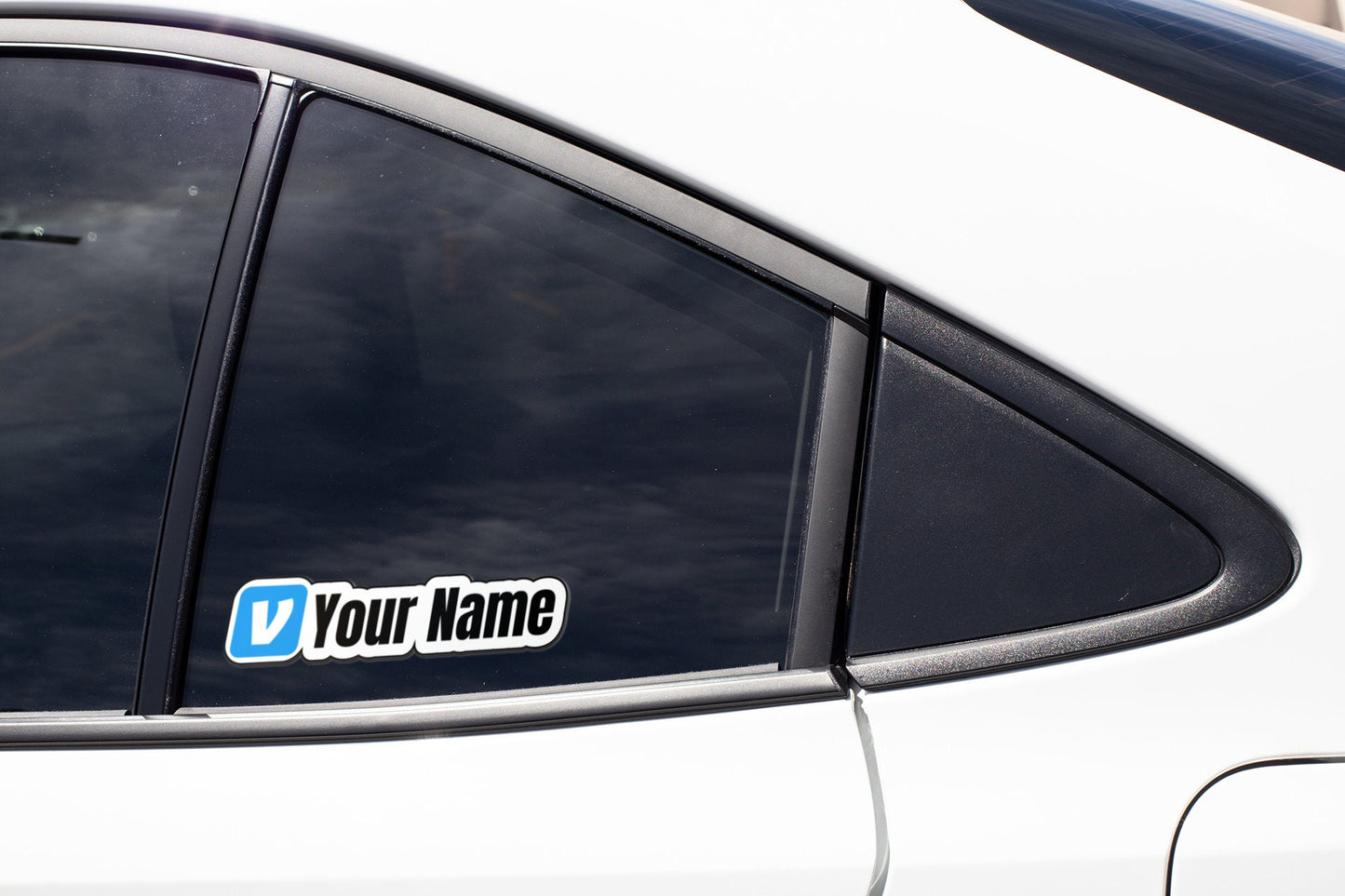 Personalized Venmo Username Sticker Decal Social Media Handle User ID Sticker Tag