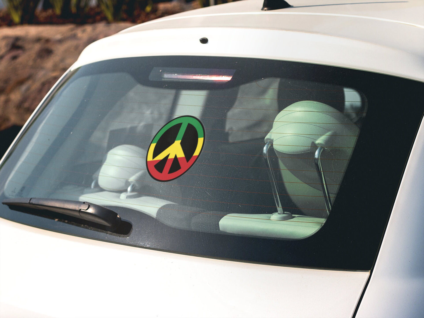Rasta Peace Sign Sticker Decal Rastafari Rastafarianism Jamaica Rastafarian Reggae Caribbean Pot Legalization Marijuana Weed