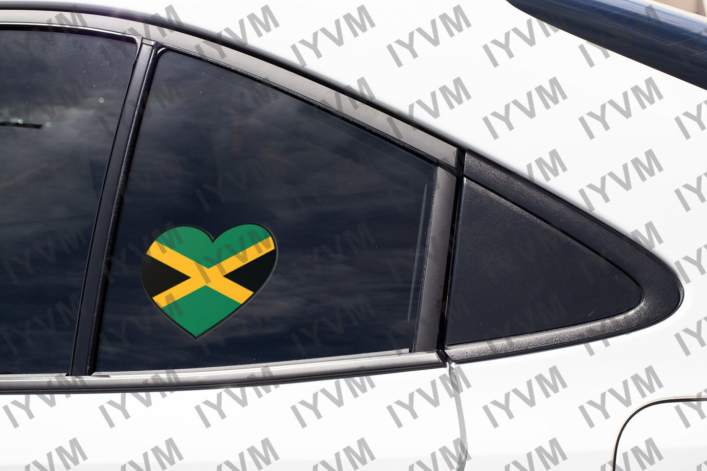 Jamaica Flag Heart Sticker Decal / Jumieka / Kingston / Jamaican / Out of Many, One People