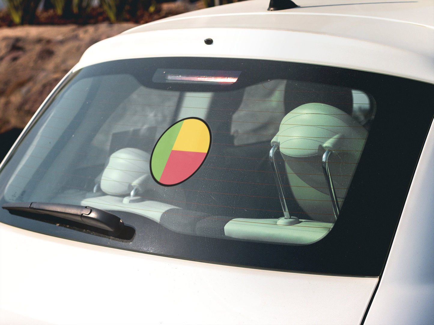 Benin Flag Circle Sticker Decal