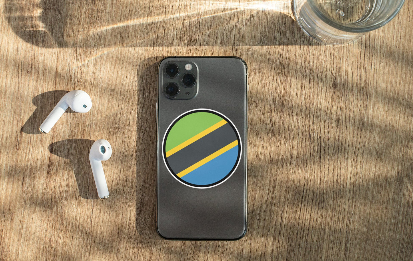 Tanzania Flag Circle Sticker Decal
