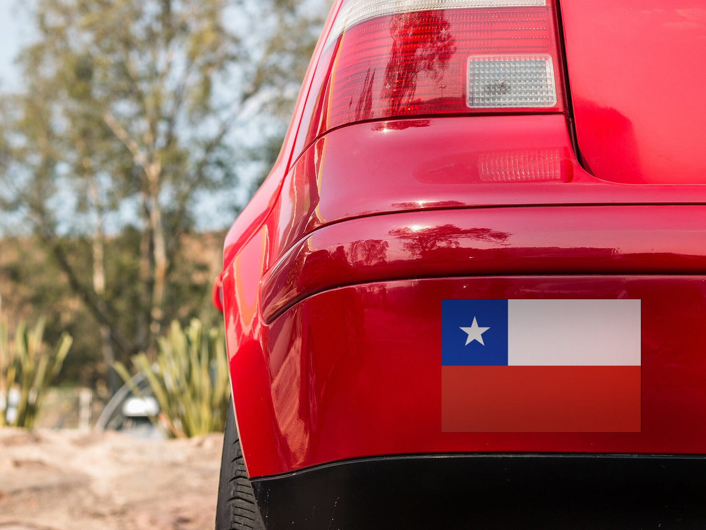 Chile Flag Sticker Decal / Republic of Chile / Por la razón o la fuerza / Santiago /