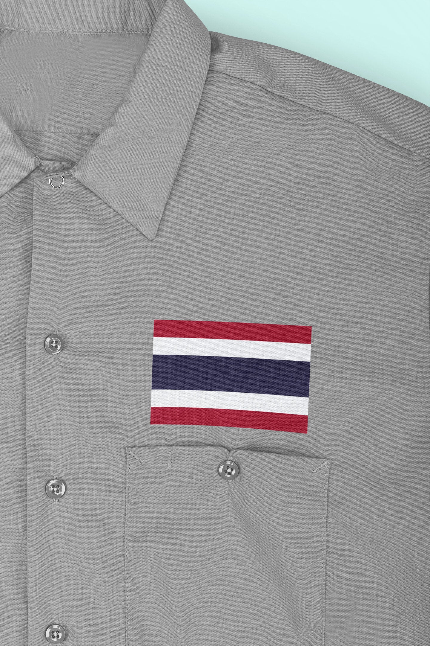 Thailand Flag Iron On Heat Transfer Vinyl HTV / Kingdom of Thailand / Siam / Bangkok / Thai /
