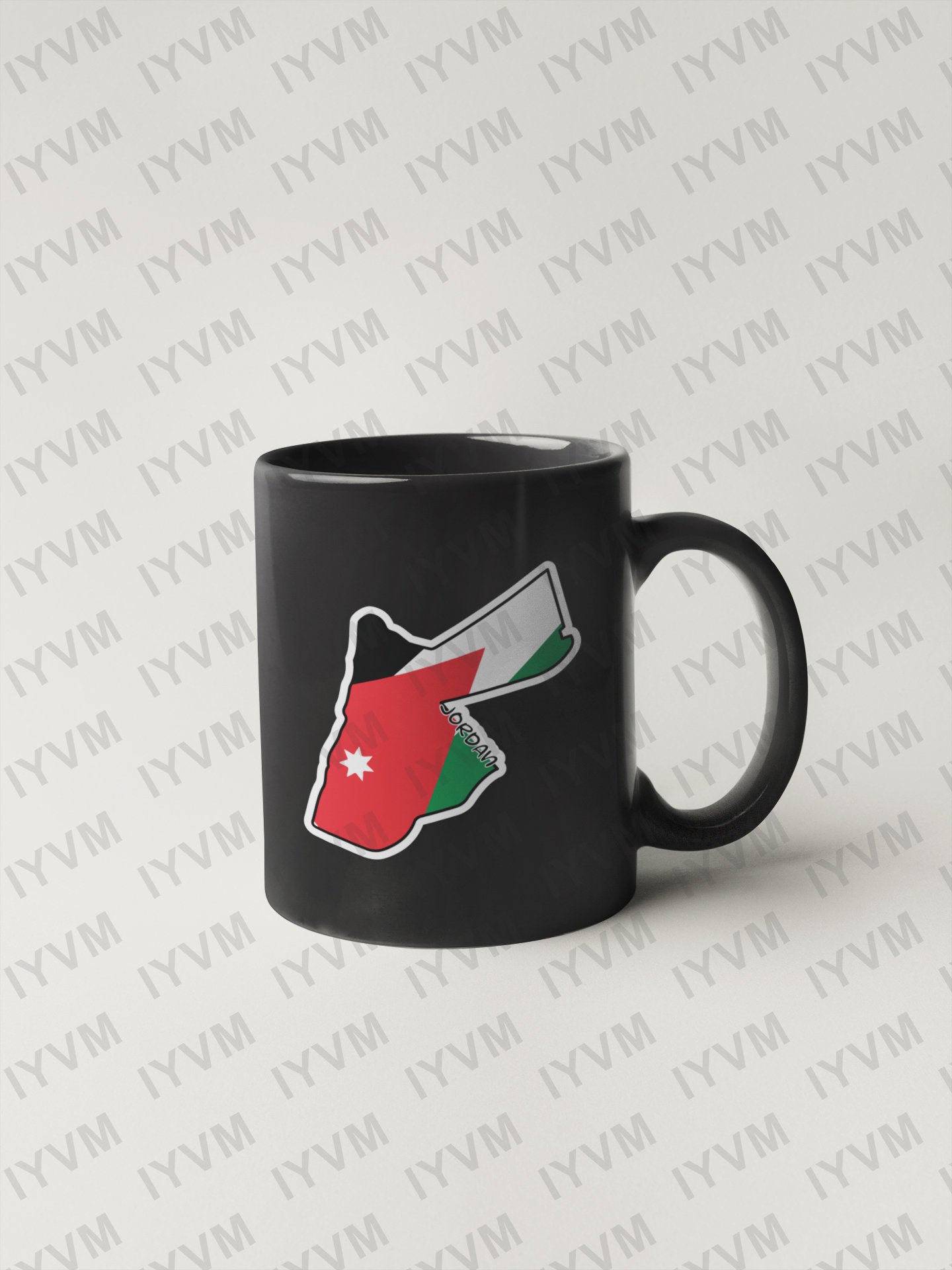 Jordan Map Flag Sticker Decal / Hashemite Kingdom of Jordan / الله، الوطن، الملك / Amman /