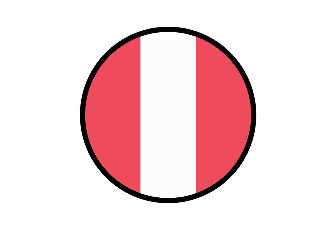 Peru Flag Circle Sticker Decal