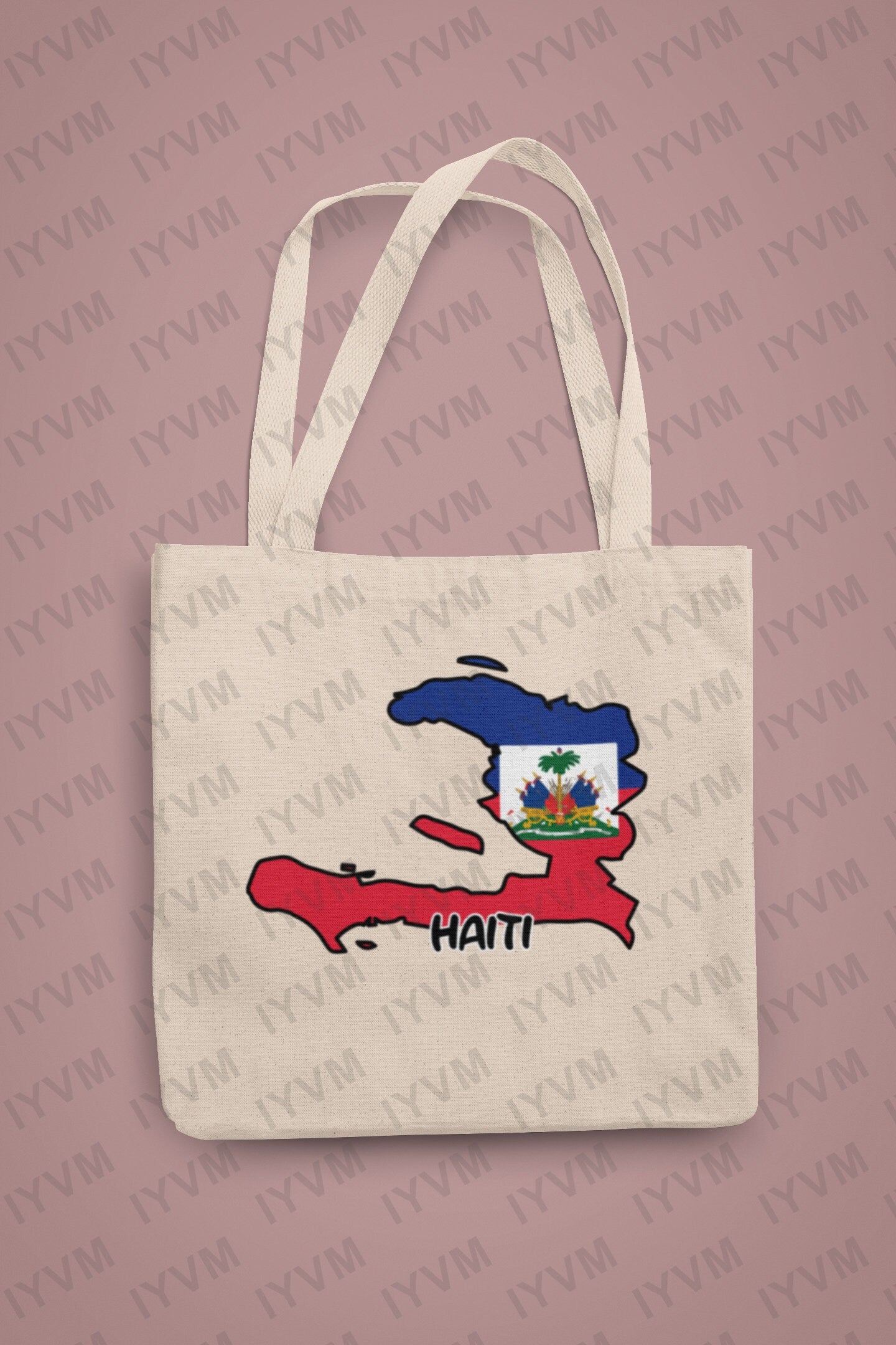 Haiti Map Iron On Heat Transfer Vinyl HTV / Republic of Haiti / Hayti / Liberté, égalité, fraternité / Port-au-Prince / Haitian