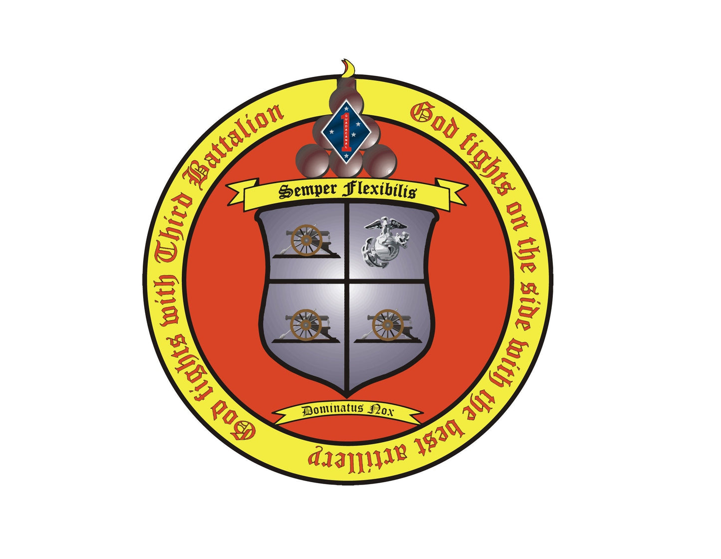 US Marine Corps Badge Sticker Decal 3rd Battalion 11th Marines Thunder Car Sticker Bumper Sticker for Car Emblem
