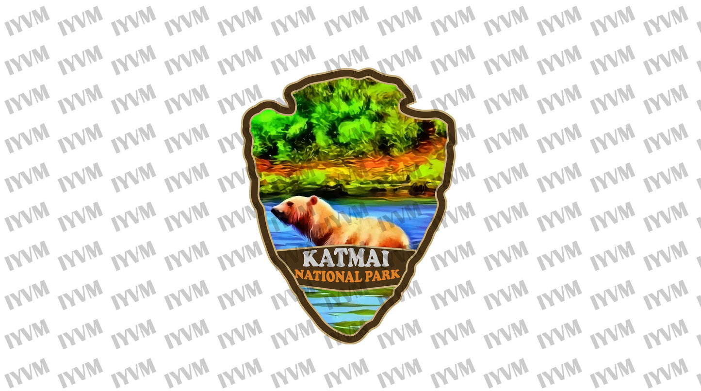 Katmai National Park Sticker Decal - US National Parks Series