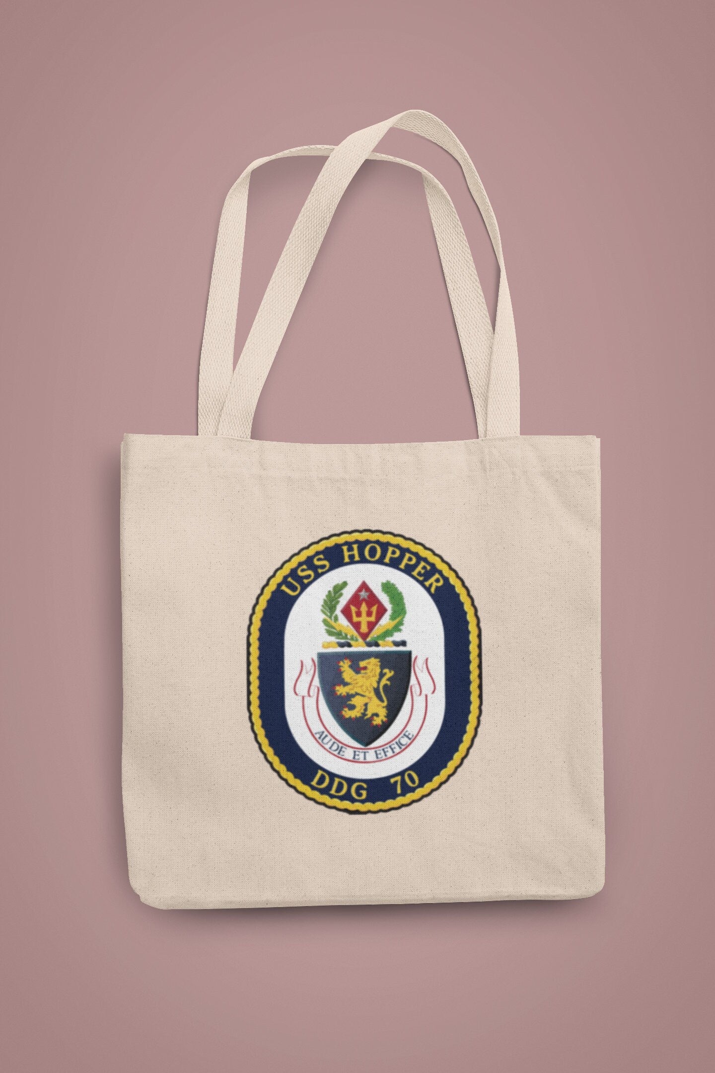 USS Hopper DDG-70 Badge Iron On Heat Transfer Vinyl HTV Arleigh Burke Class Destroyer