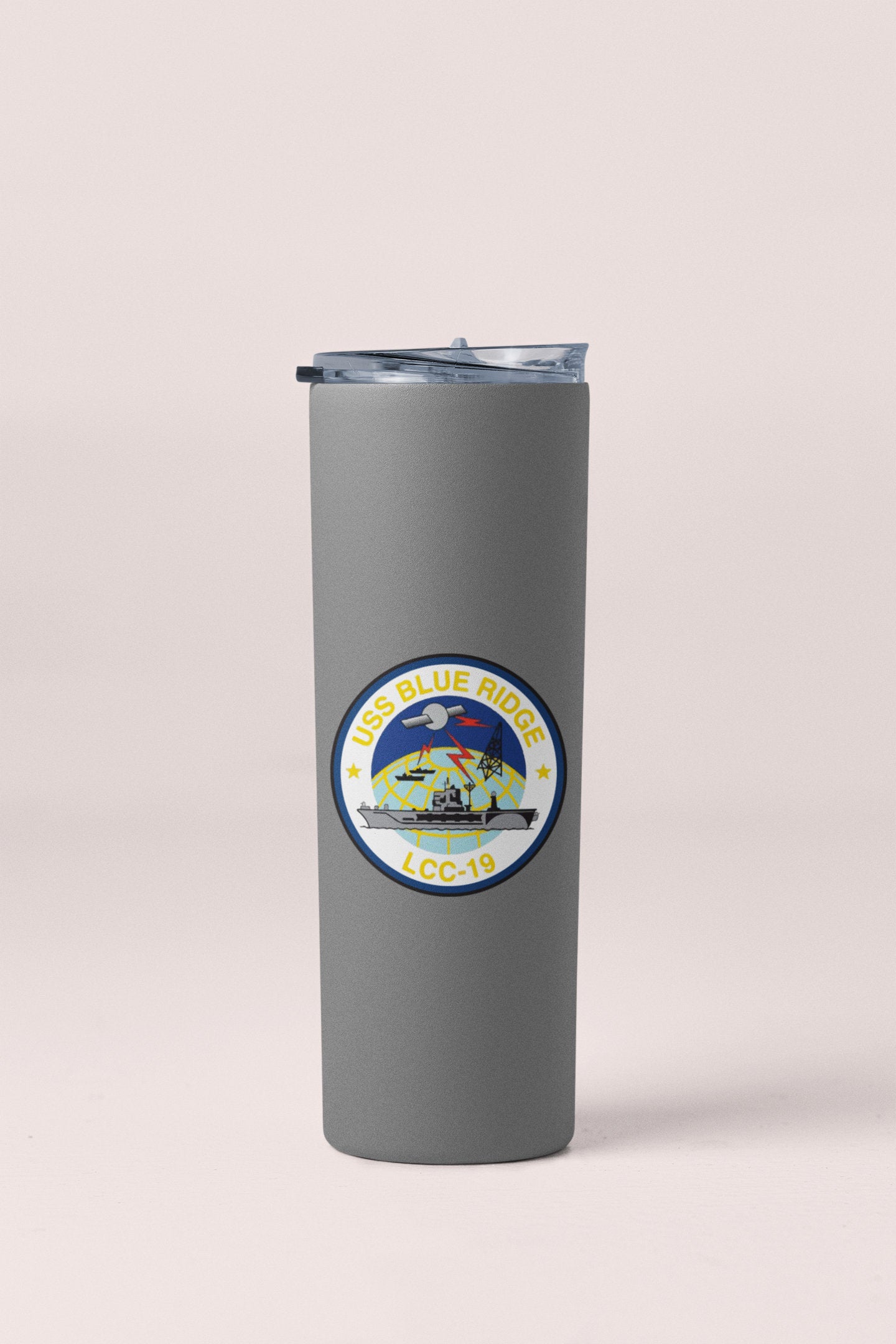 USS Blue Ridge LCC-19 Badge Sticker Decal Blue Ridge Class Amphibious Command Ship Car Sticker Bumper Sticker for Car Emblem