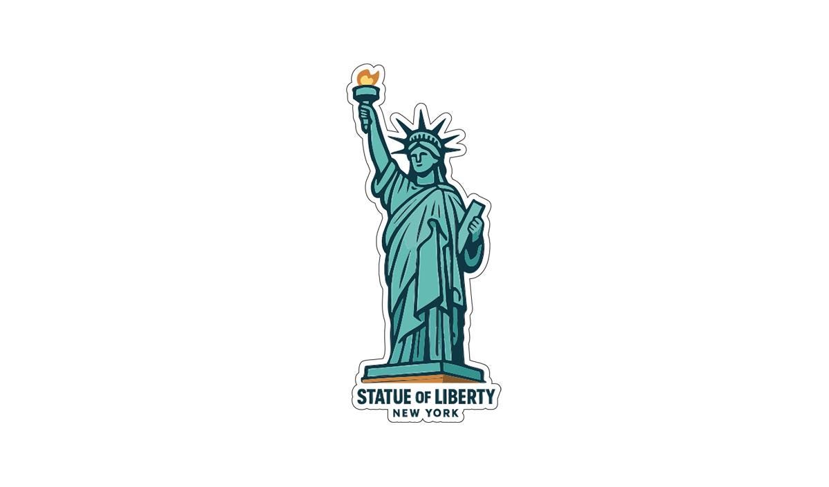 Statue of Liberty New York Iron On Heat Transfer Vinyl HTV Die-Cut Symbolic
