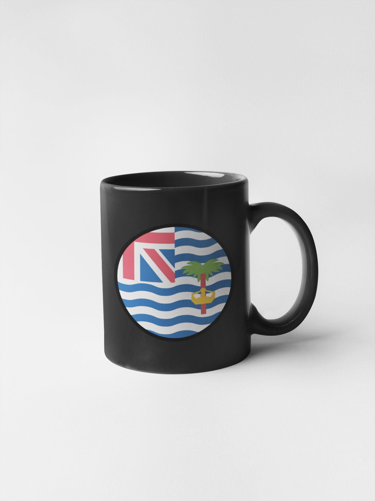 Diego Garcia Flag Circle Sticker Decal