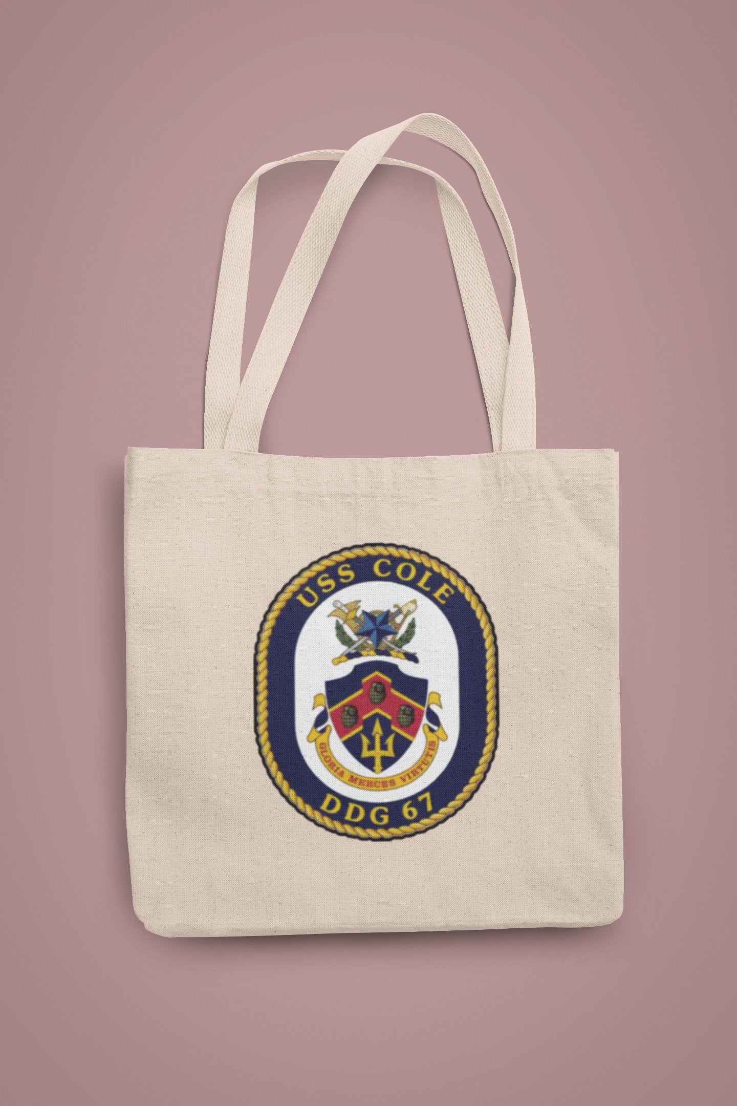 USS Cole DDG-67 Badge Iron On Heat Transfer Vinyl HTV Arleigh Burke Class Destroyer