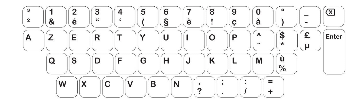 AZERTY Keyboard Sticker Vinyl Sticker Decal