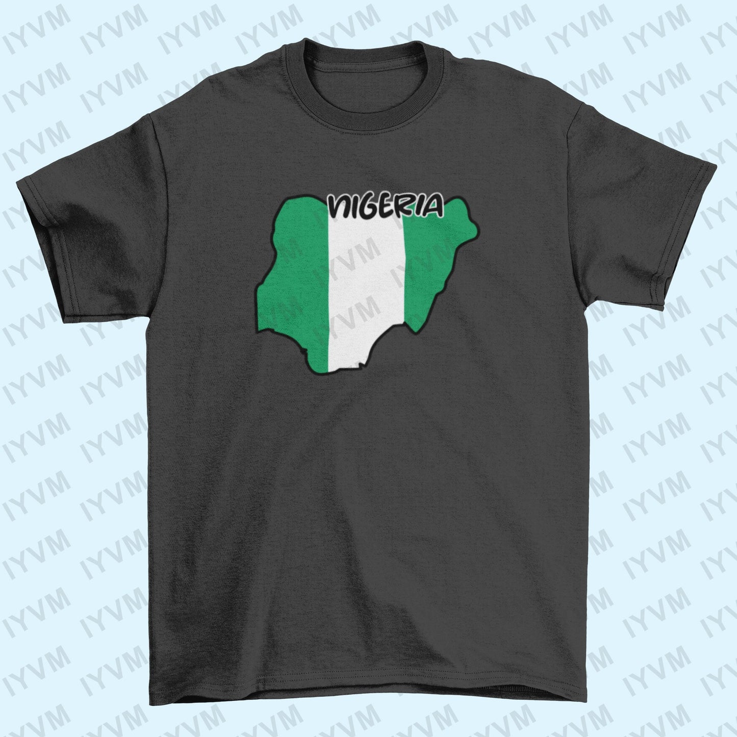 Nigeria Map Flag Iron On Heat Transfer Vinyl HTV / Federal Republic of Nigeria / Unity and Faith, Peace and Progress / Abuja