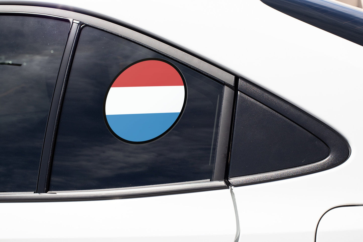 Luxembourg Flag Circle Sticker Decal