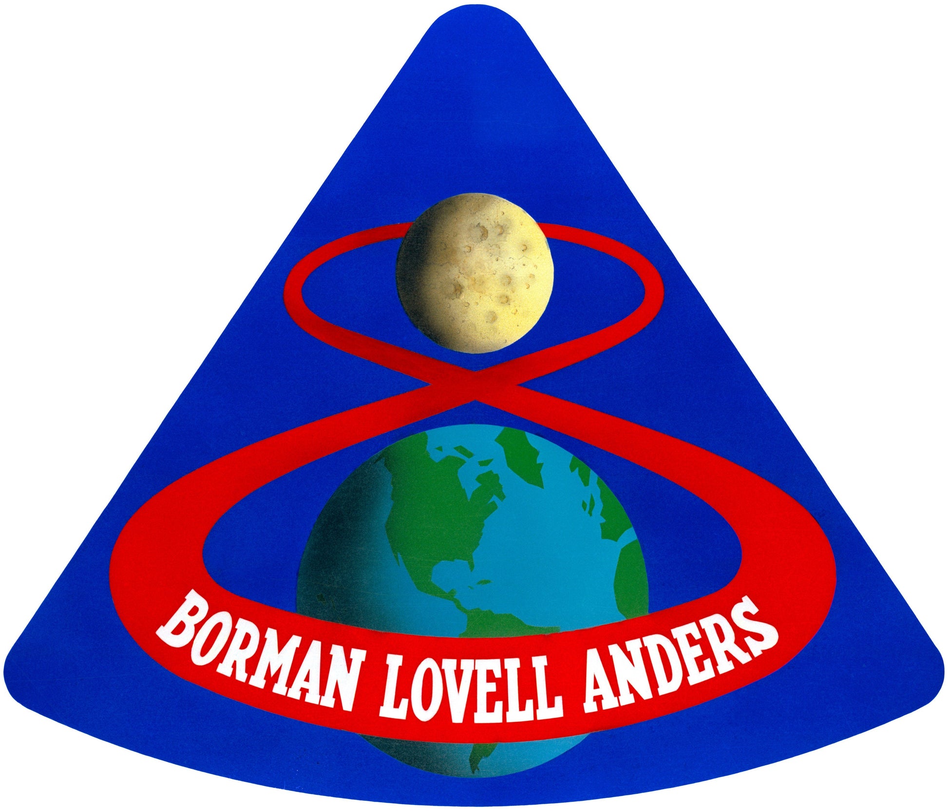 a blue triangle with the words roman lovell anders on it