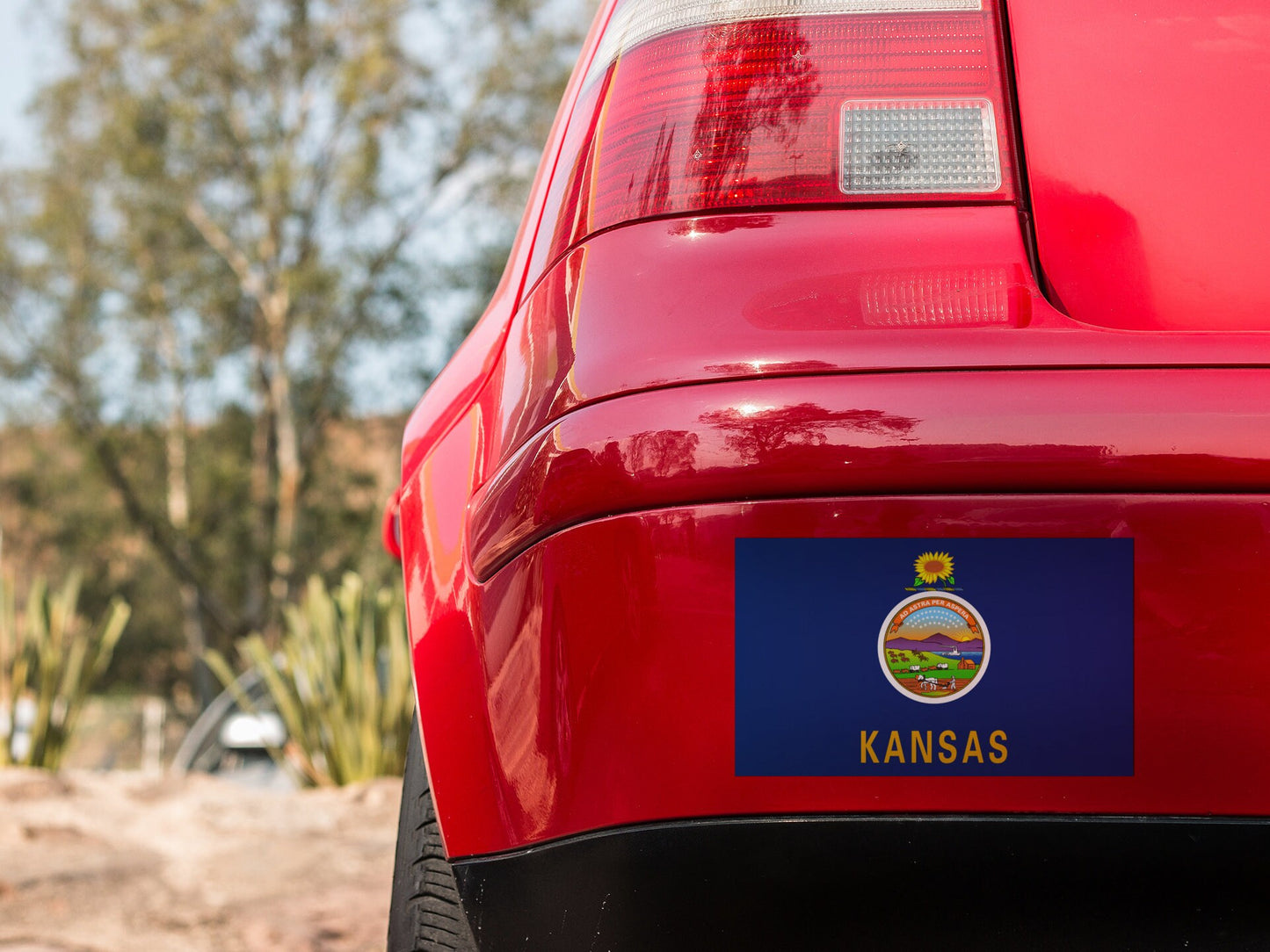 Kansas State Flag Vinyl Sticker Decal