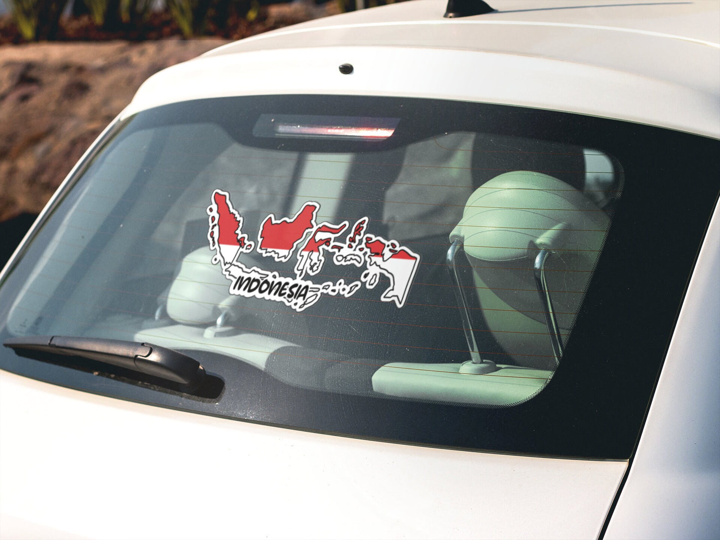 Indonesia Map Flag Sticker Decal