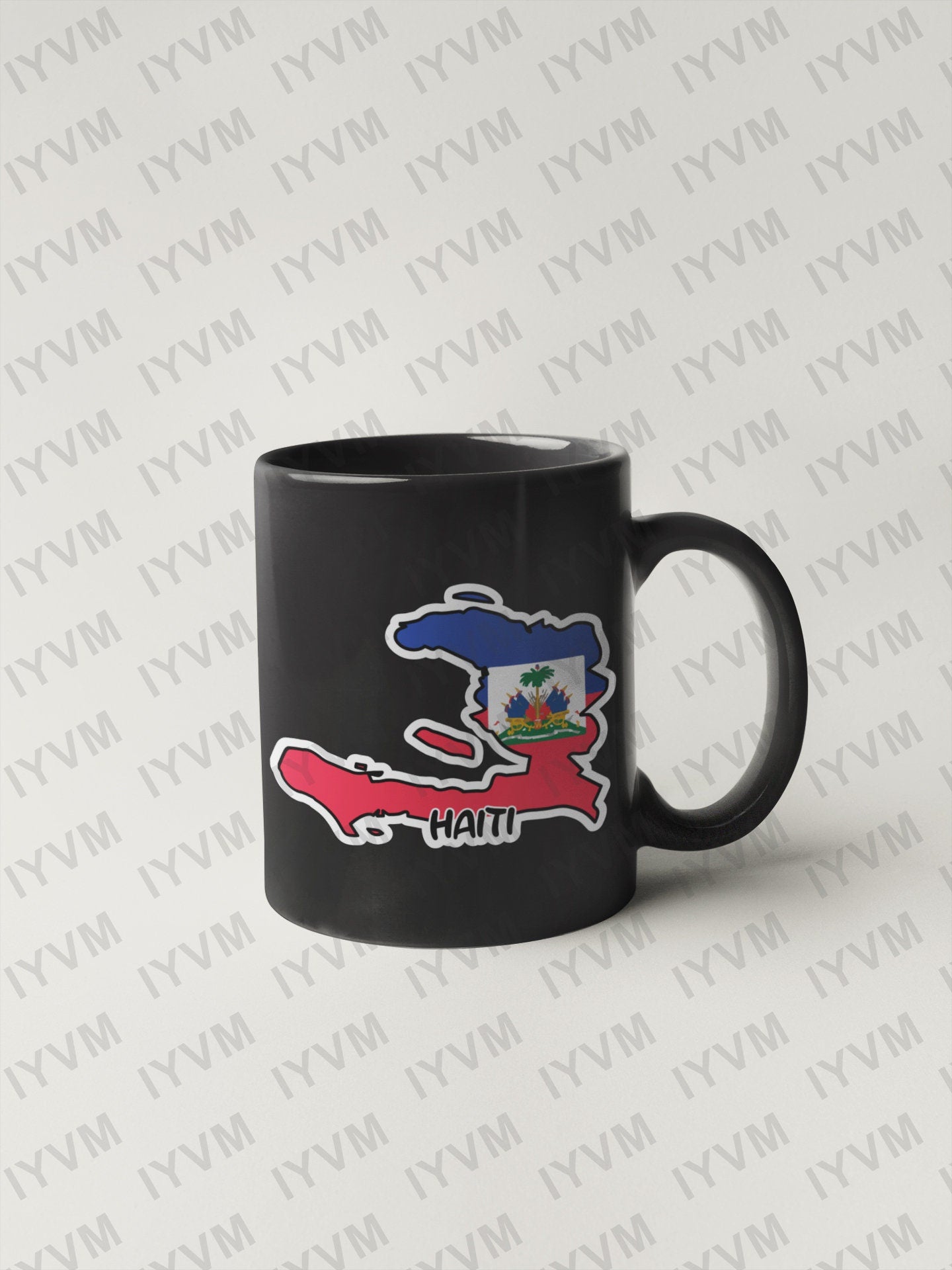 Haiti Map Flag Sticker Decal / Republic of Haiti / Hayti / Liberté, égalité, fraternité / Port-au-Prince / Haitian