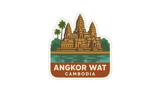 Angkor Wat Cambodia Iron On Heat Transfer Vinyl HTV Die-Cut Symbolic Landmark