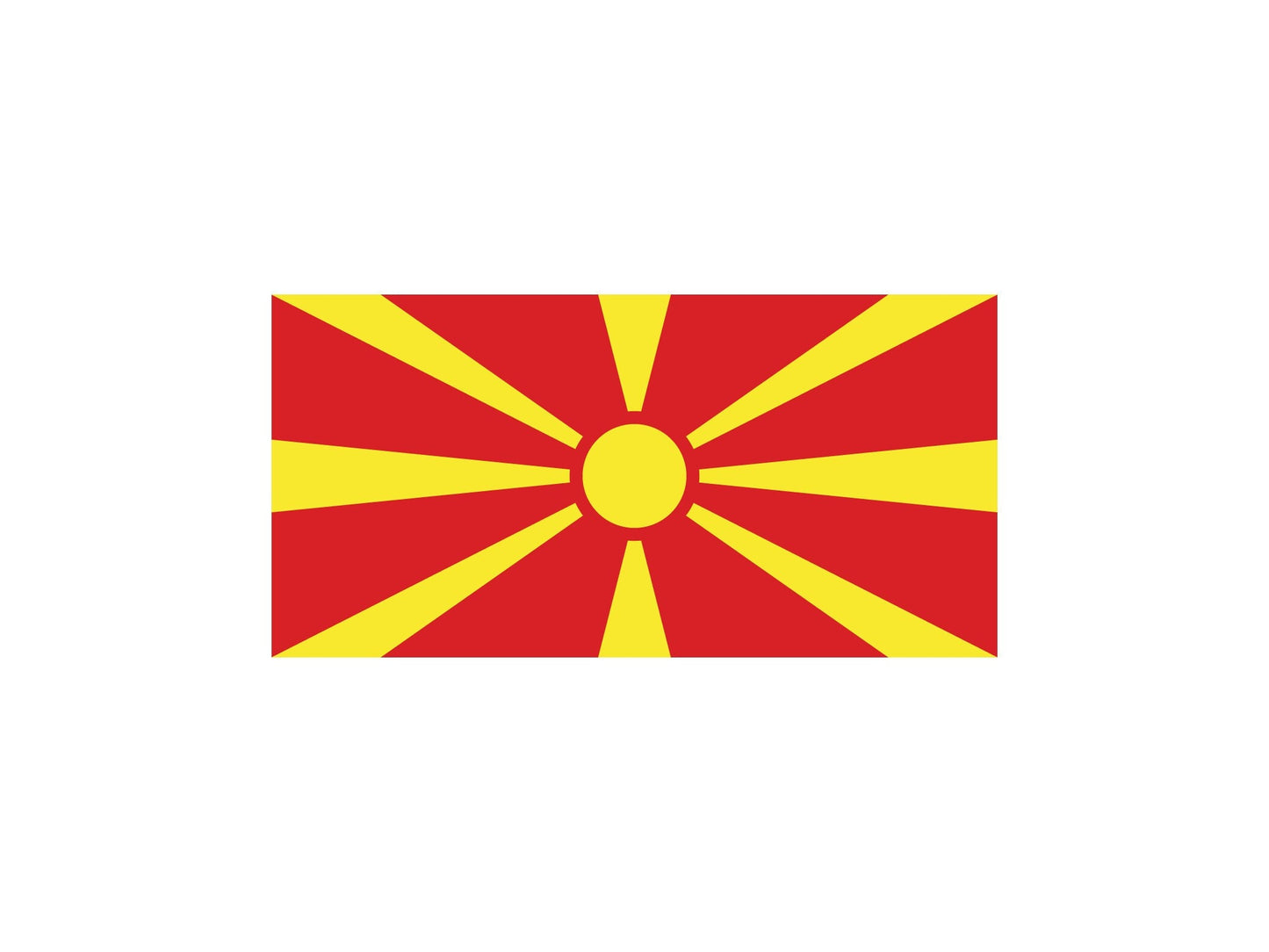 North Macedonia Flag Sticker Decal