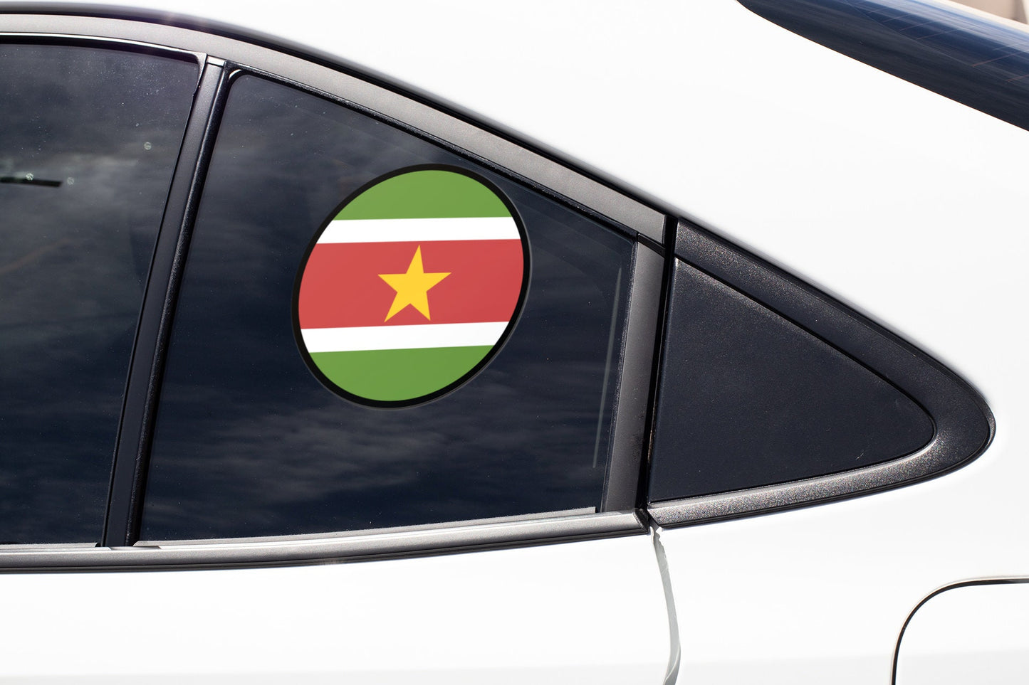 Suriname Flag Circle Sticker Decal