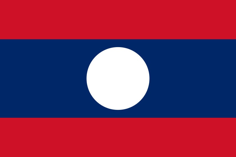 Laos Flag Sticker Decal / Lao People's Democratic Republic /  Vientiane / Lao Laotian /