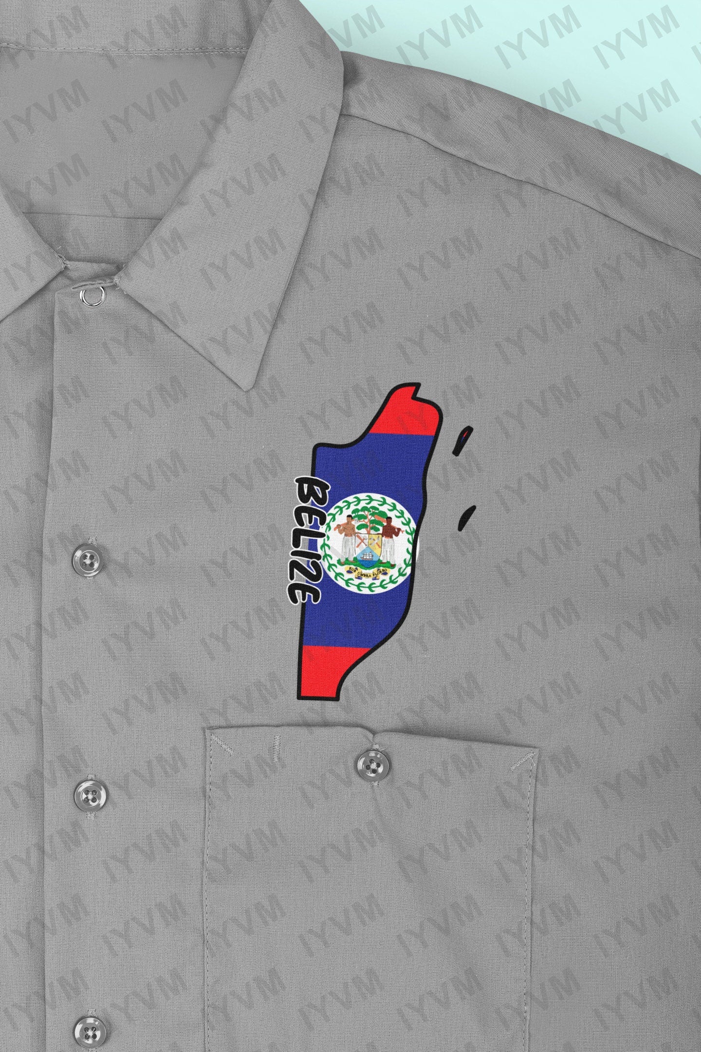 Belize Map Iron On Heat Transfer Vinyl HTV / Belmopan / Sub umbra floreo / Belizean