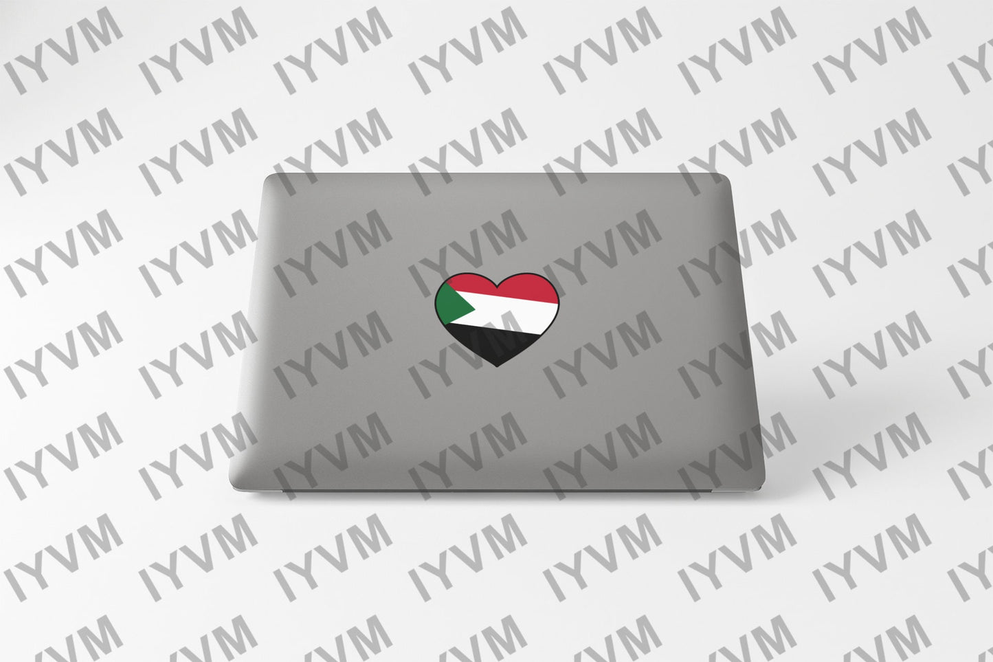 Sudan Flag Heart Sticker Decal / Republic of the Sudan / North Sudan / Khartoum / Omdurman / Sudanese
