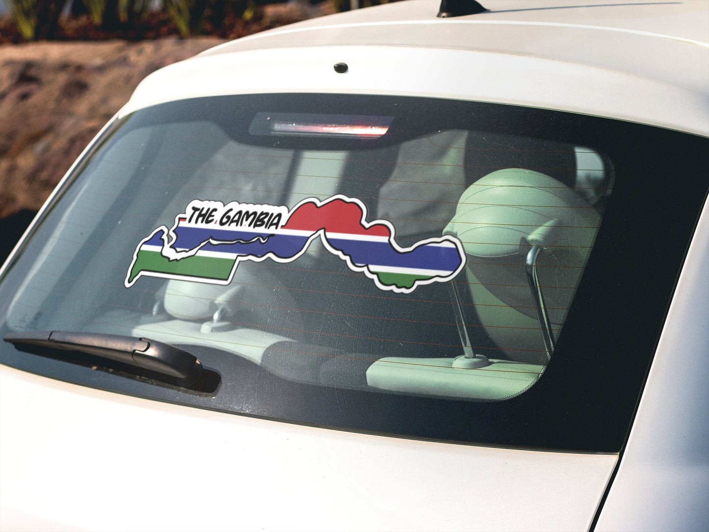 The Gambia Map Flag Sticker Decal