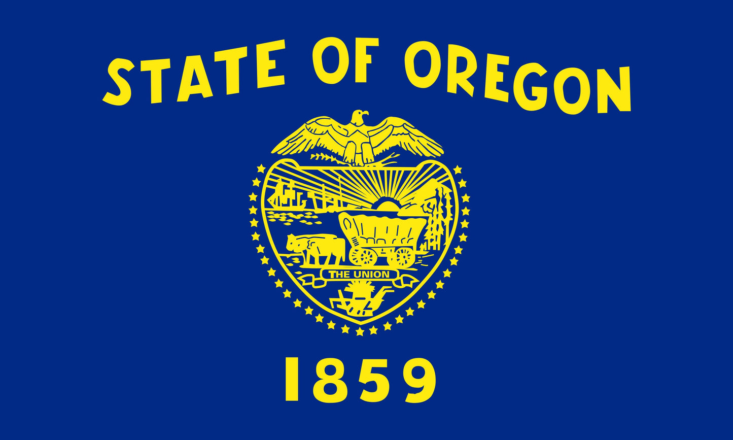 State of Oregon Flag Iron On Heat Transfer Vinyl HTV  Oregon State  Salem  The Beaver State  Pacific Wonderland  Webfoot State