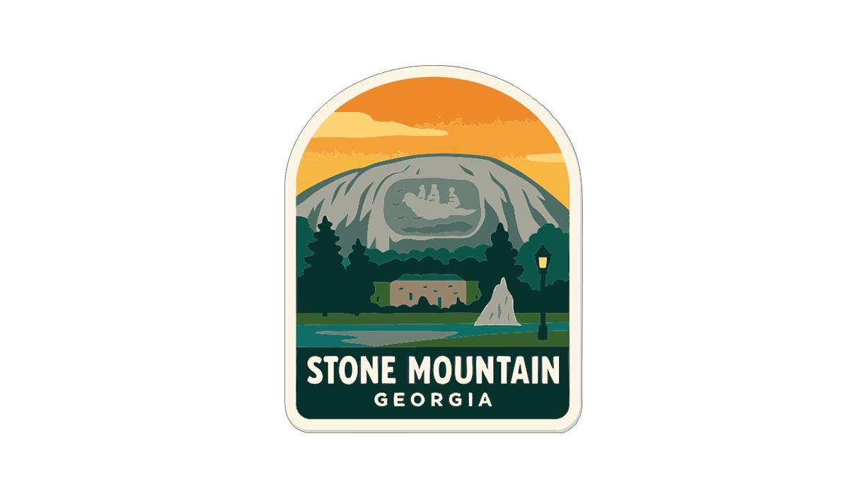 Stone Mountain Georgia Iron On Heat Transfer Vinyl HTV Die-Cut Symbolic Landmark